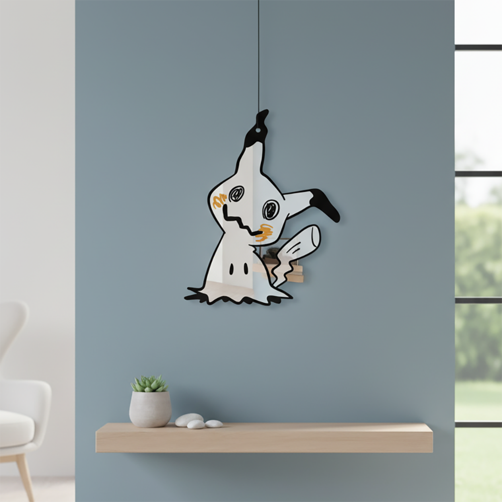 Gaming Accessories For Room - مرآة زجاجية بتصميم كرتوني لشخصية بوكيمون