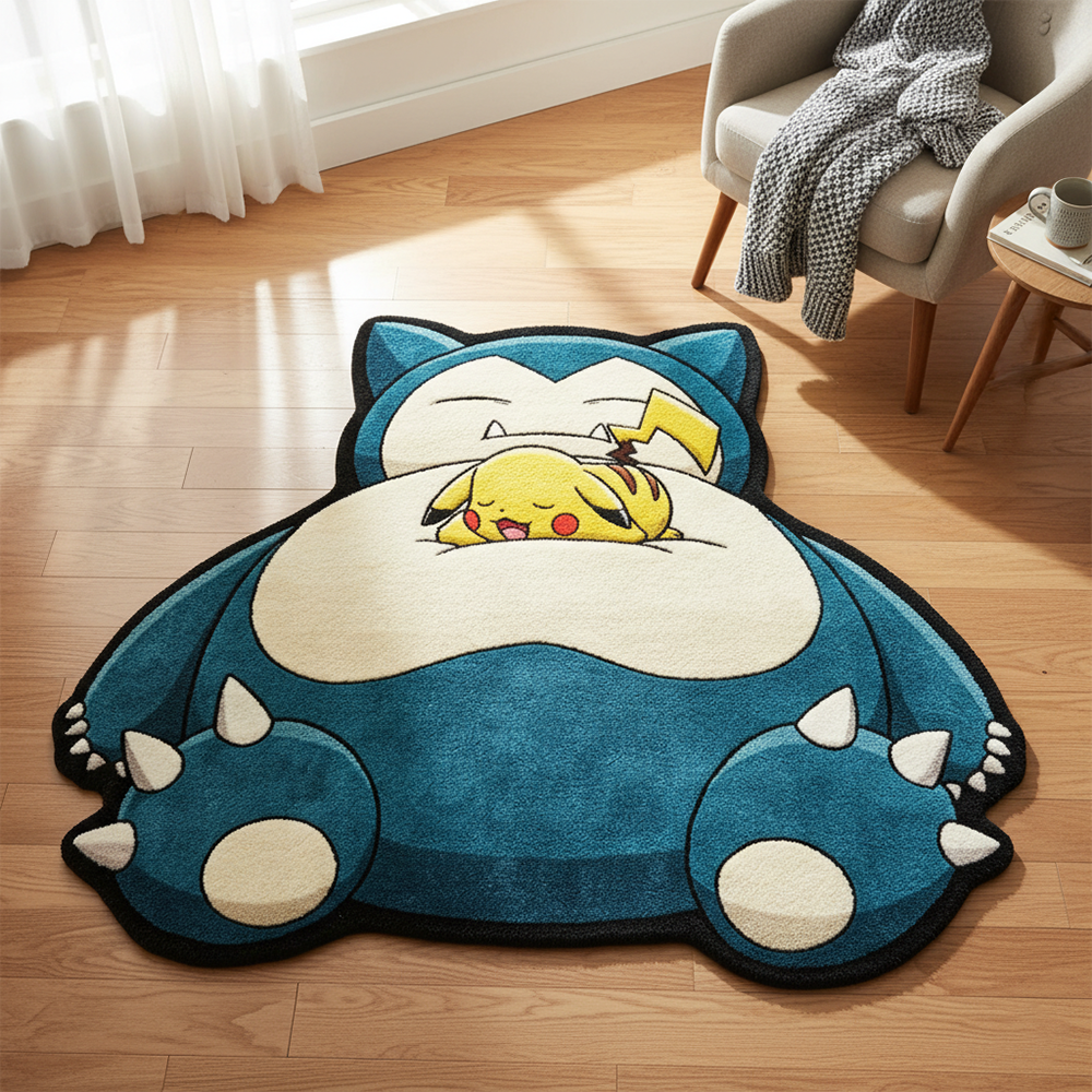 Accessories For Your Gaming Room - سجادة بوكيمون سنورلاكس بيكاتشو اللطيفة بتصميم