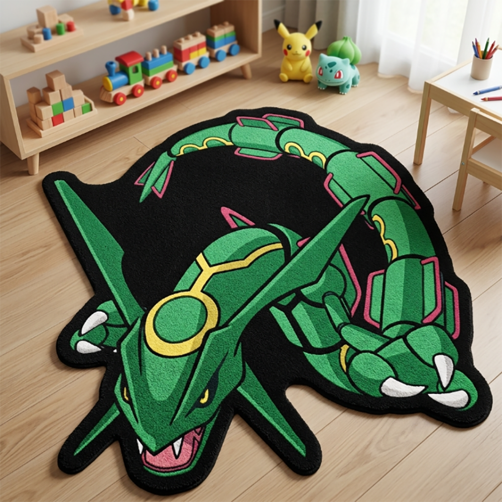 Gaming Accessories For Room - سجادة بوكيمون رايكوازا سكاي دراجون -