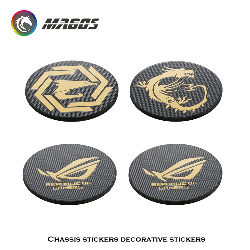 Gaming Accessories For Room - حالة الكمبيوتر مروحة معدنية ملصق ROG
