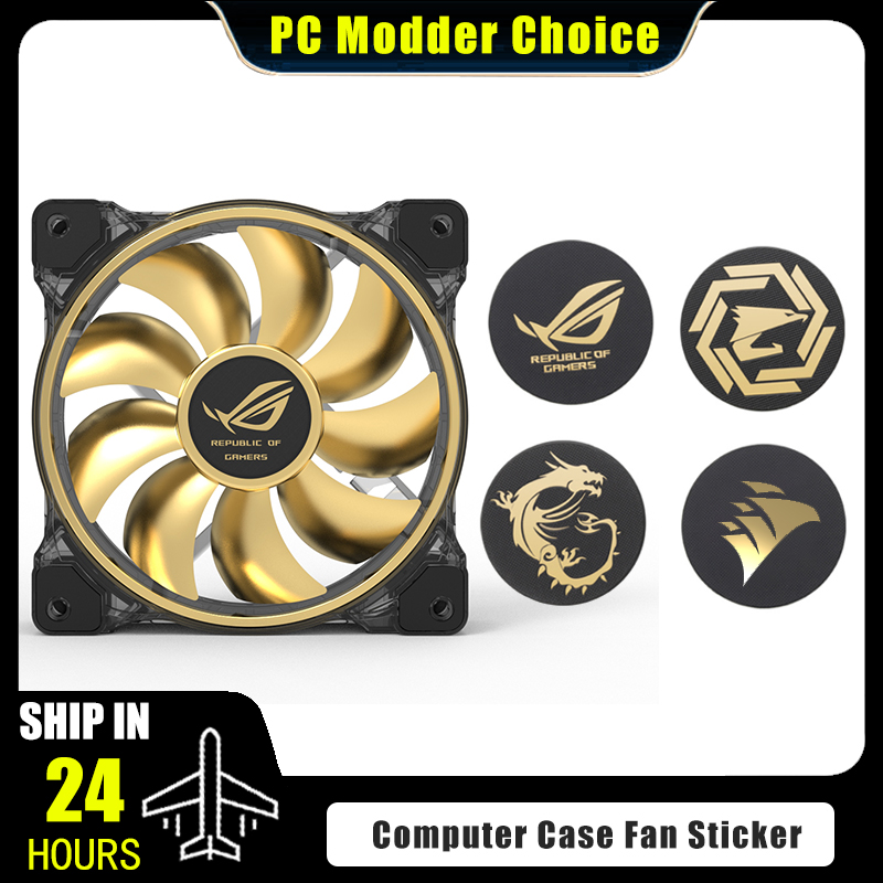 Gaming Accessories For Room - ملصق شعار مروحة حالة الكمبيوتر، ملصق