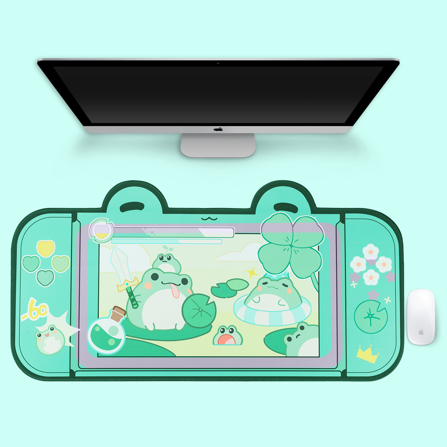 Gaming Accessories For Gaming Desk - اضافية كبيرة Kawaii الألعاب ماوس الوسادة