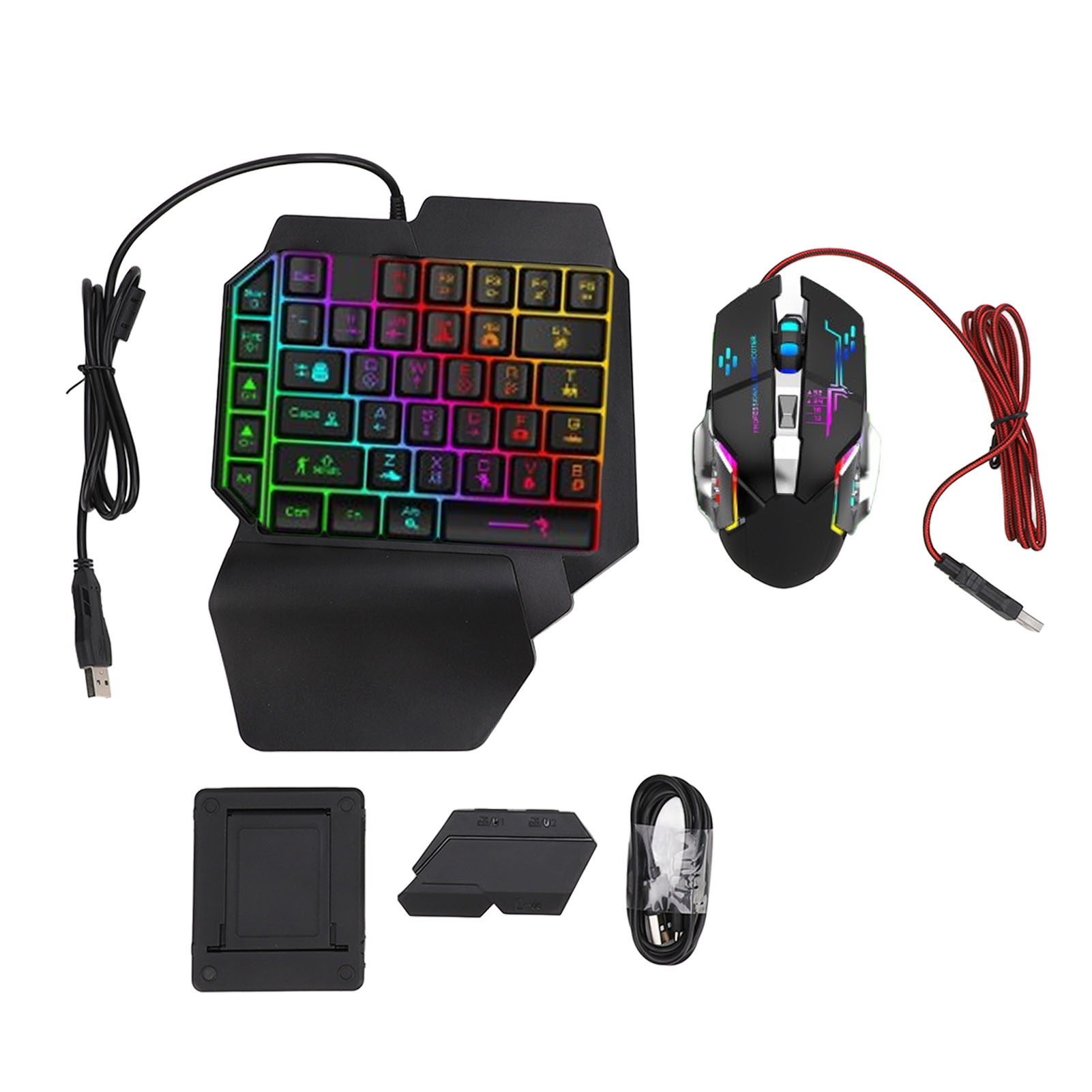 Gaming Accessories For Phone - مجموعة محول لوحة مفاتيح وفأرة، لوحة