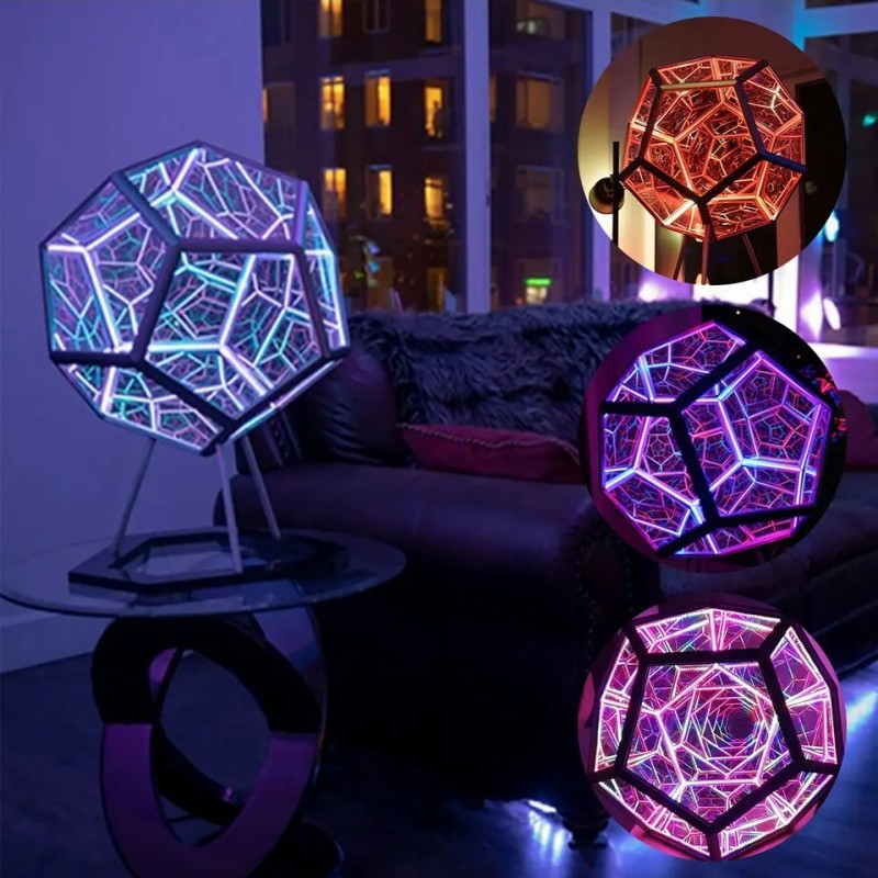 Accessories For Your Gaming Room - إنفينيتي Dodecahedron الألعاب ضوء ثلاثية الأبعاد