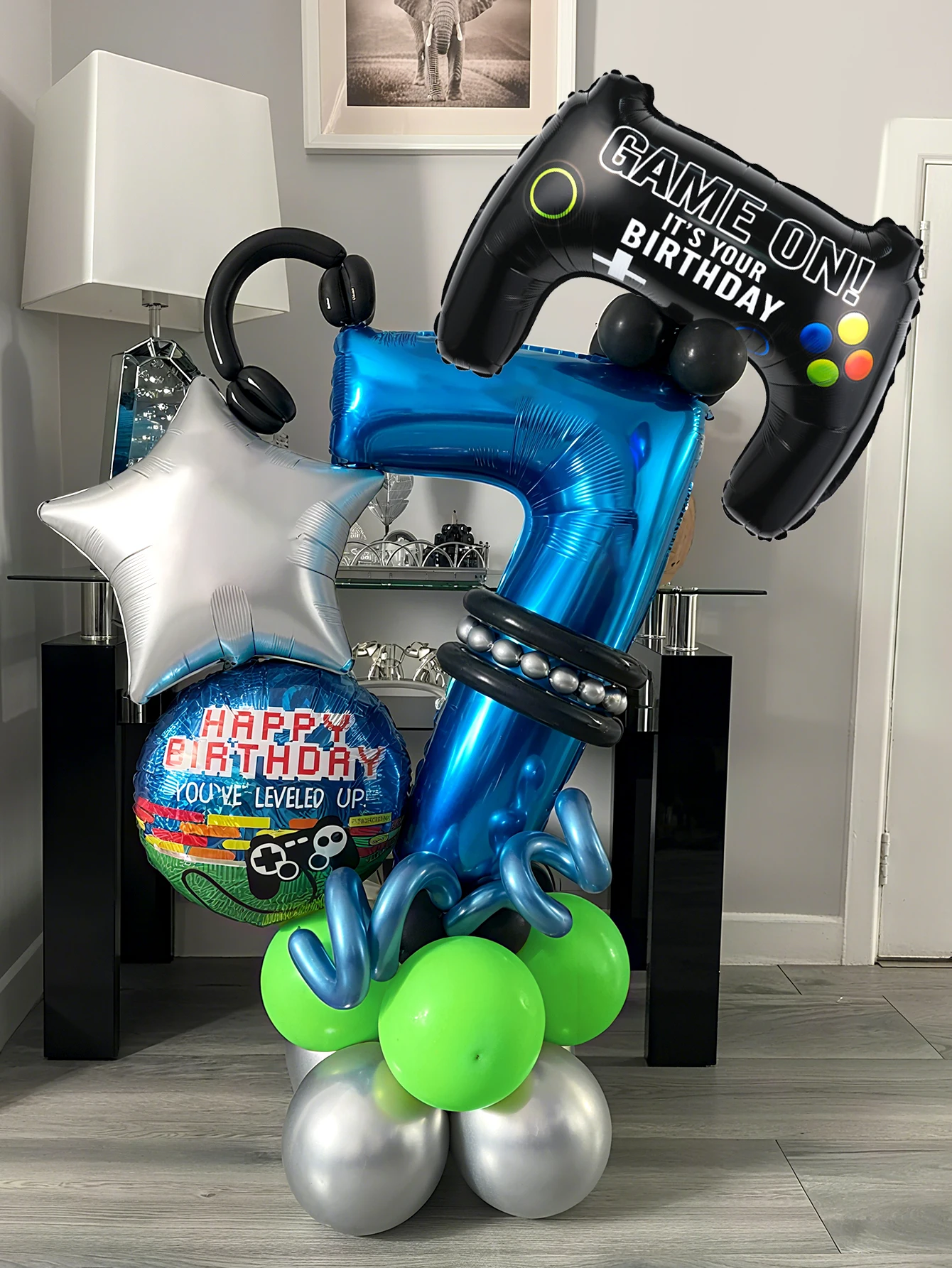 Gaming Accessories For Room - طقم بالونات أرقام بتصميم ألعاب الفيديو