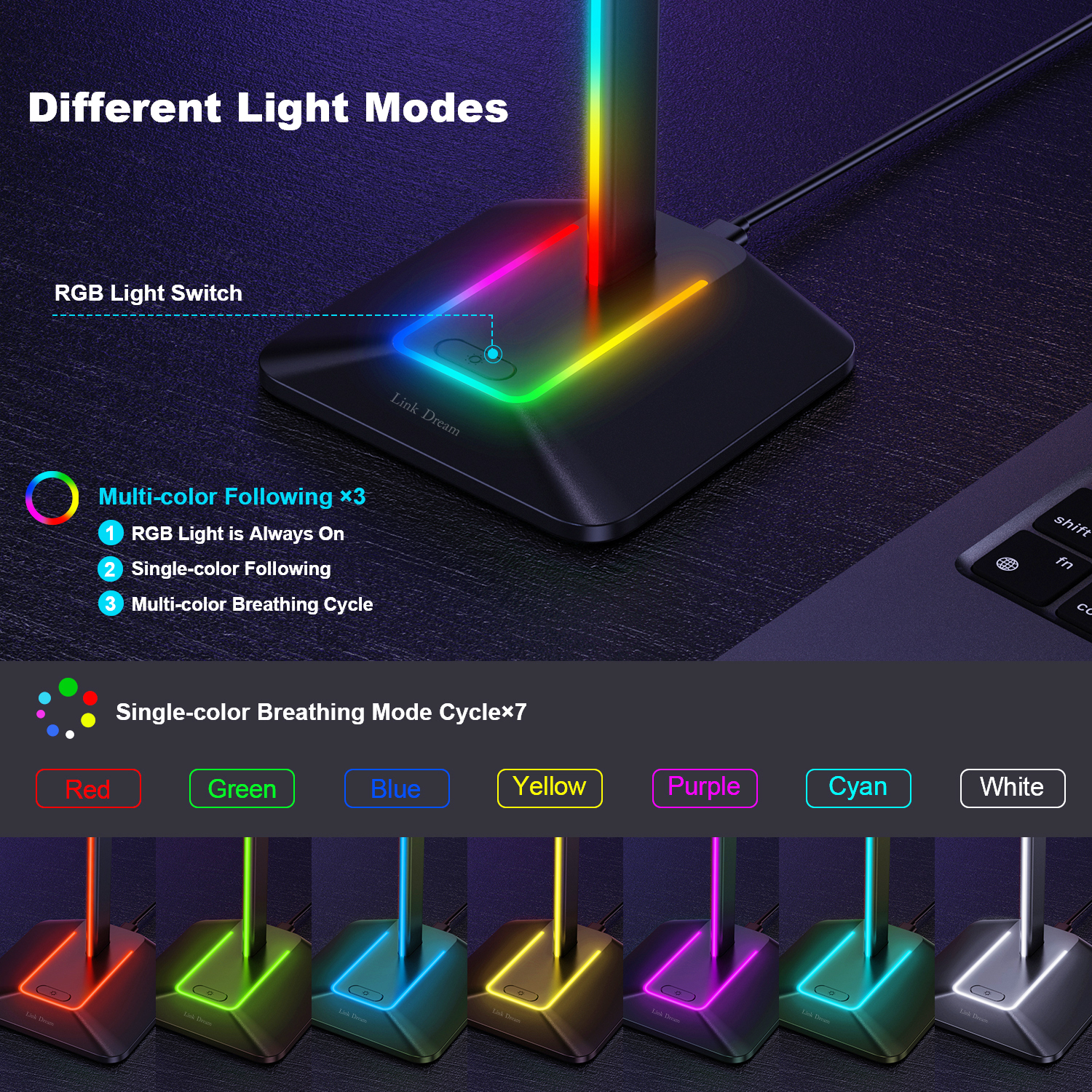 جديد Bee Z8 RGB سماعات حامل حا - مراجعة Gaming Accessories Setup وسعره