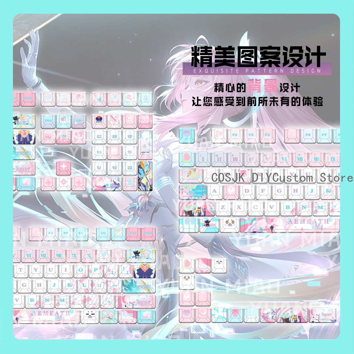 122 مفتاحًا بتصميم أنمي Wuther - مراجعة Gaming Accessories Anime وسعره