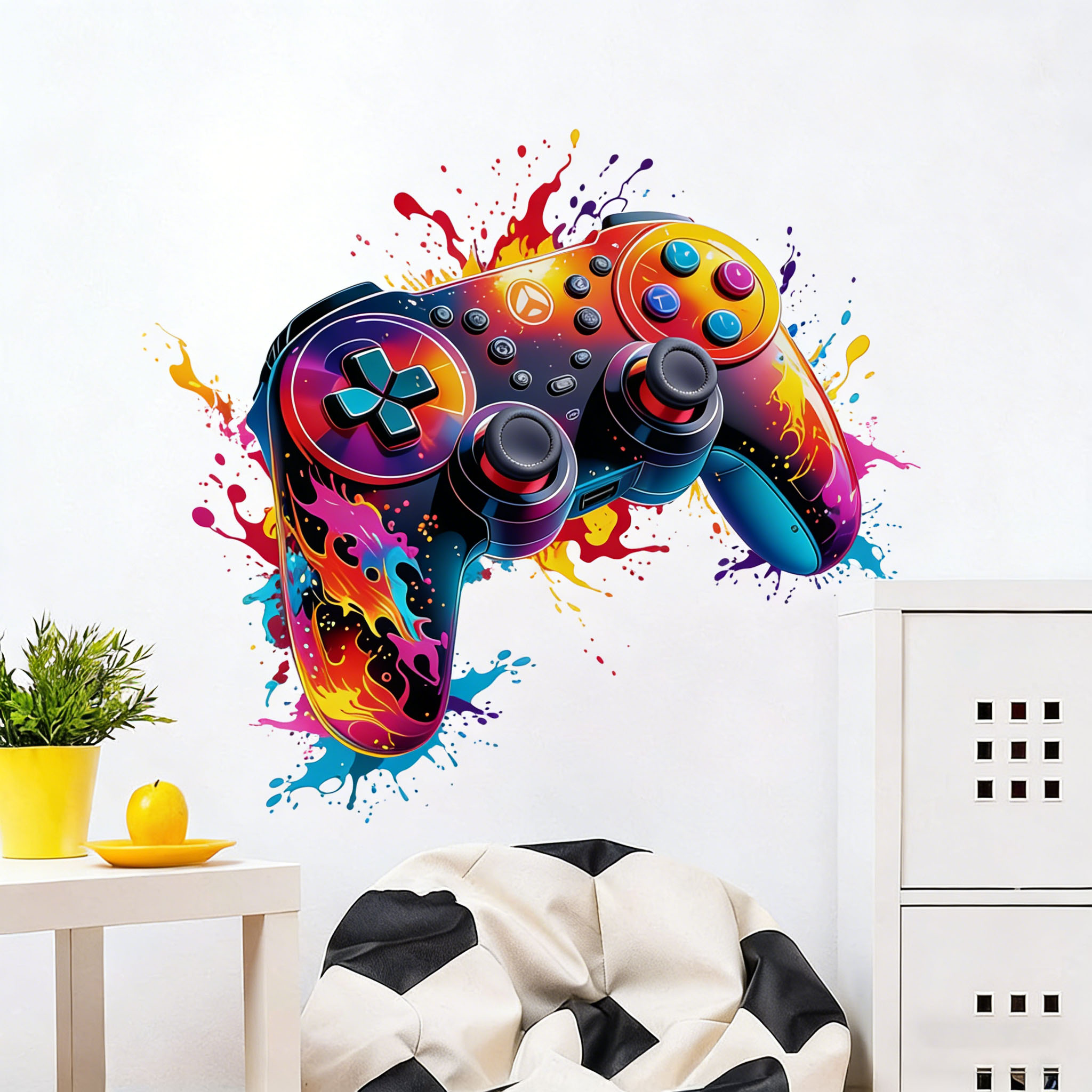 ملصق جداري على شكل لهب أحمر لو - مراجعة Accessories For Your Gaming Room وسعره