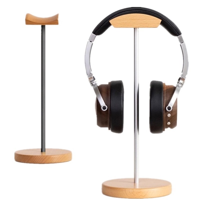 حامل سماعات رأس من خشب الجوز ا - مراجعة Gaming Accessories Setup وسعره