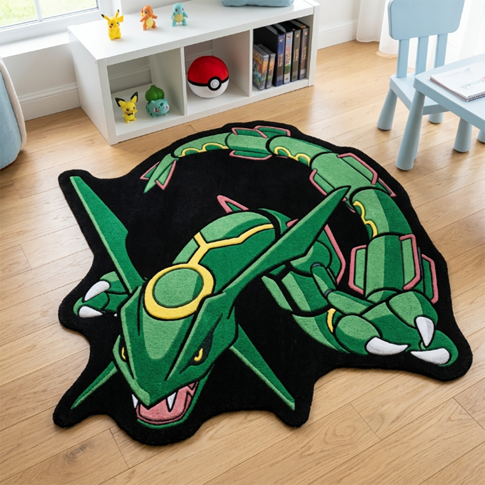سجادة بوكيمون رايكوازا سكاي در - مراجعة Gaming Accessories For Room وسعره