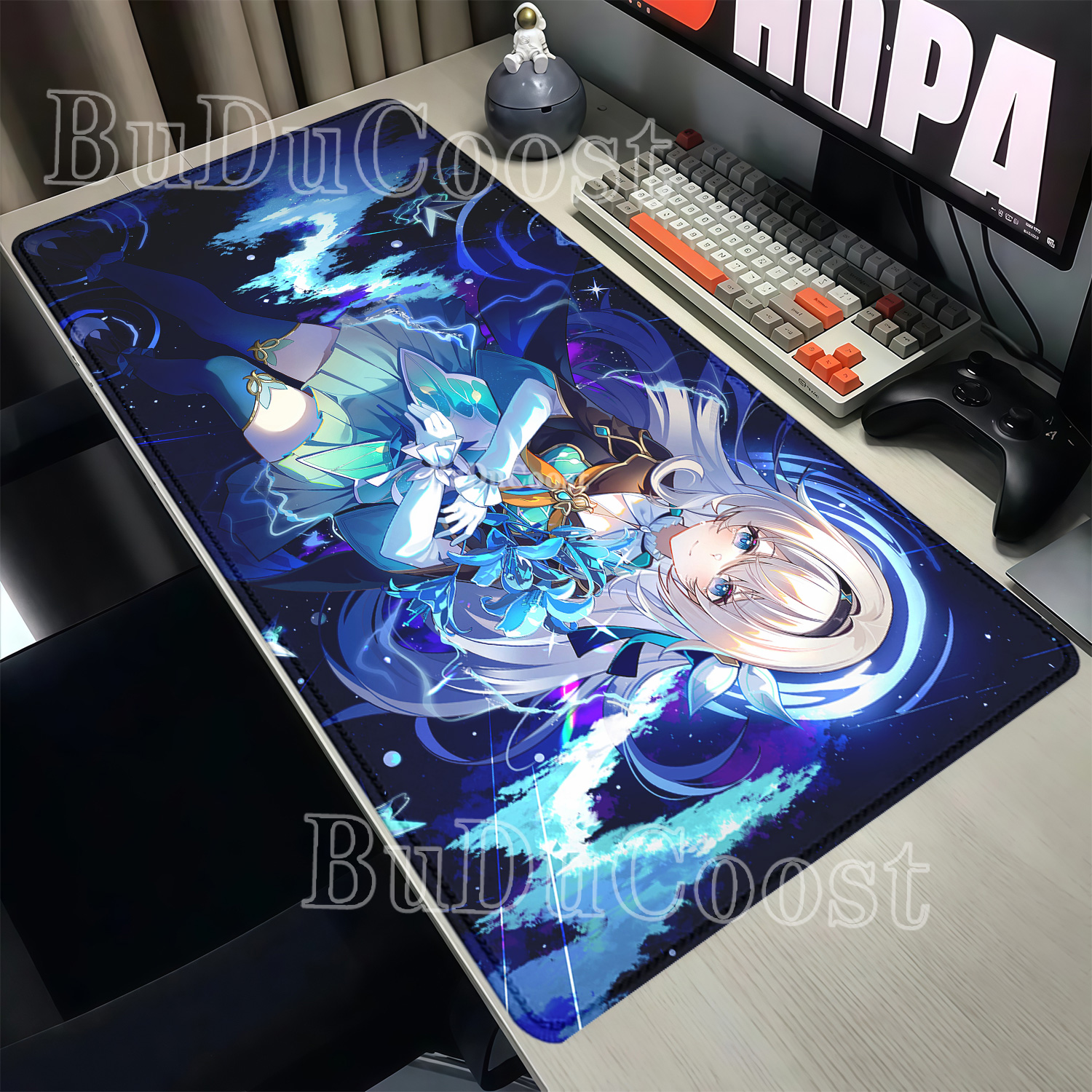 لوحة ماوس كبيرة للألعاب بطباعة - مراجعة Gaming Accessories Girls وسعره