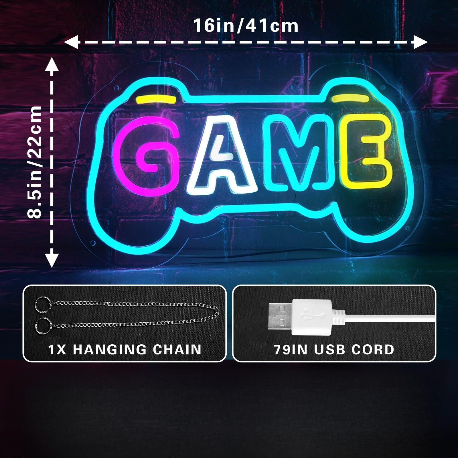 لافتة نيون للألعاب لتزيين غرفة - مراجعة Gaming Accessories Boys وسعره