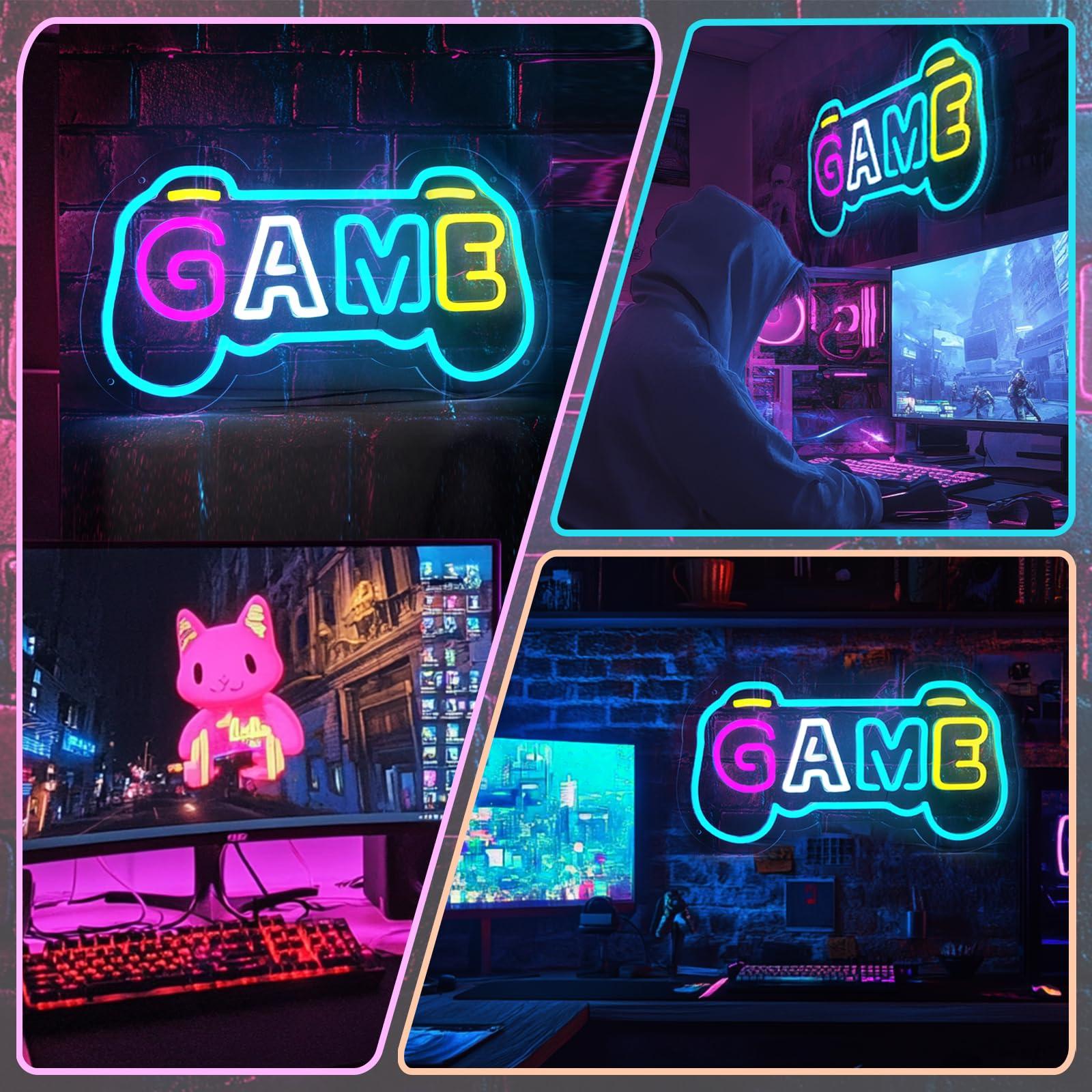 لافتة نيون للألعاب لتزيين غرفة - مراجعة Gaming Accessories Boys وسعره