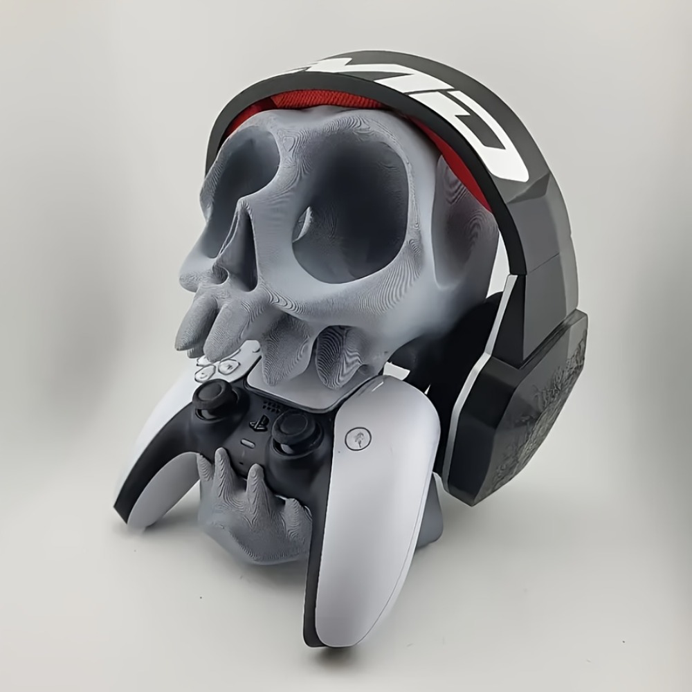 حامل تحكم على شكل جمجمة وحامل  - مراجعة Gaming Accessories Headset وسعره