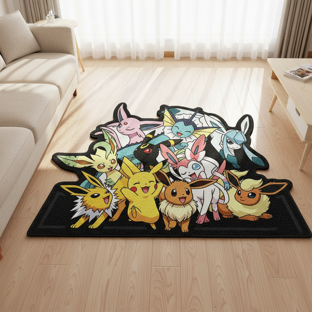 سجادة كرتونية لشخصية إيفي من ب - مراجعة Gaming Accessories For Room وسعره