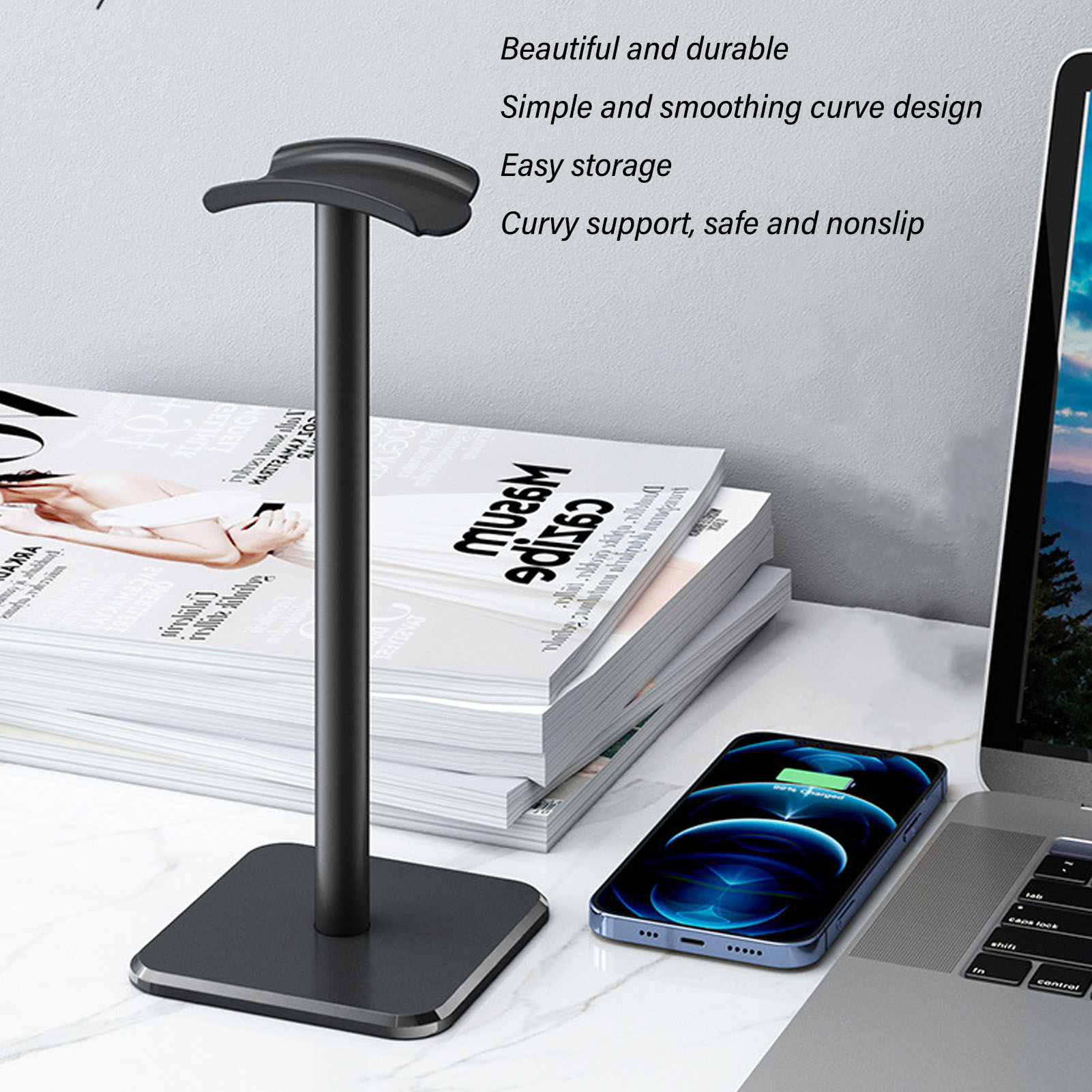 حامل سماعة الرأس بزاوية مستدير - مراجعة Gaming Accessories Setup وسعره