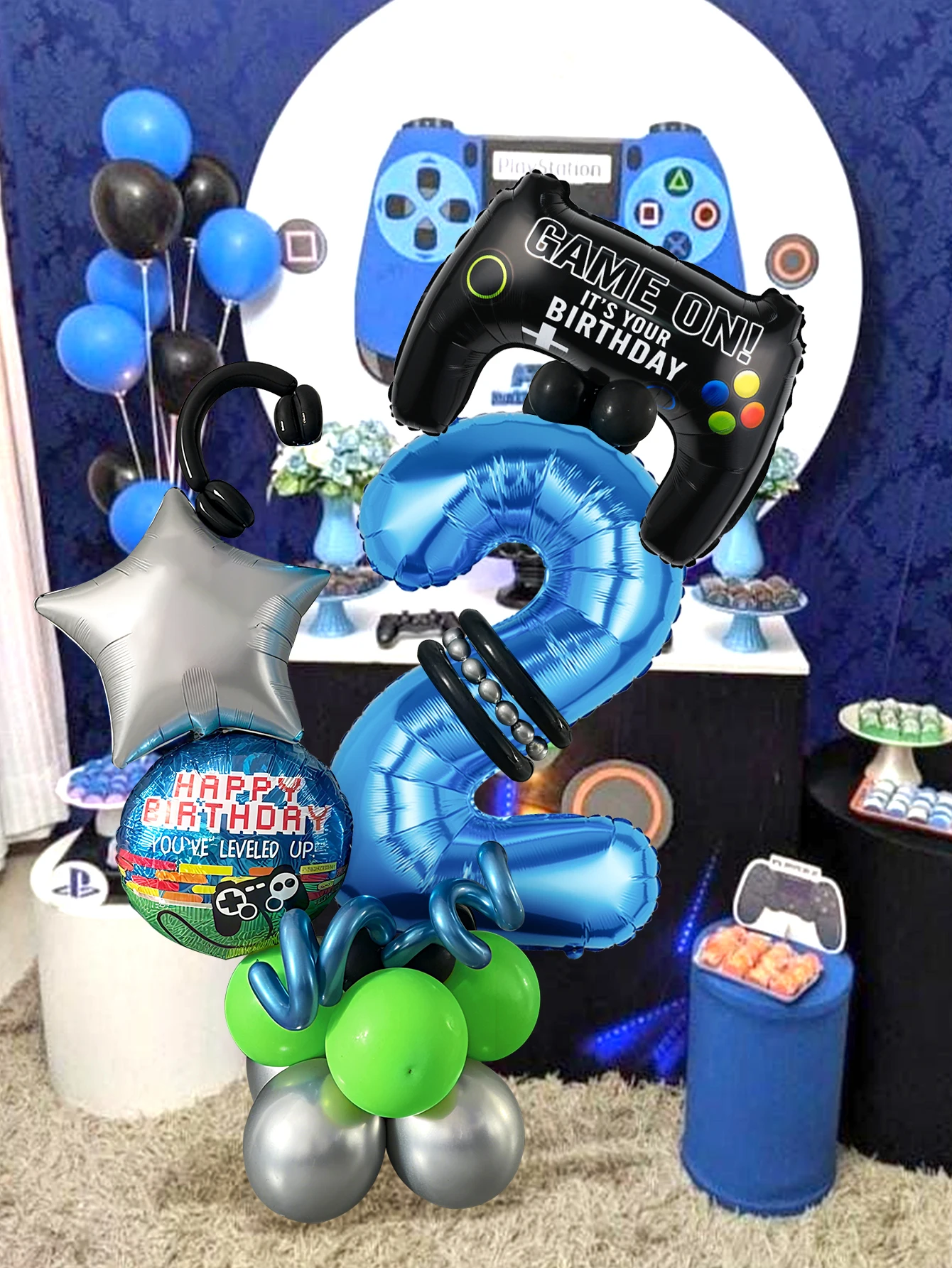 طقم بالونات أرقام بتصميم ألعاب - مراجعة Gaming Accessories For Room وسعره