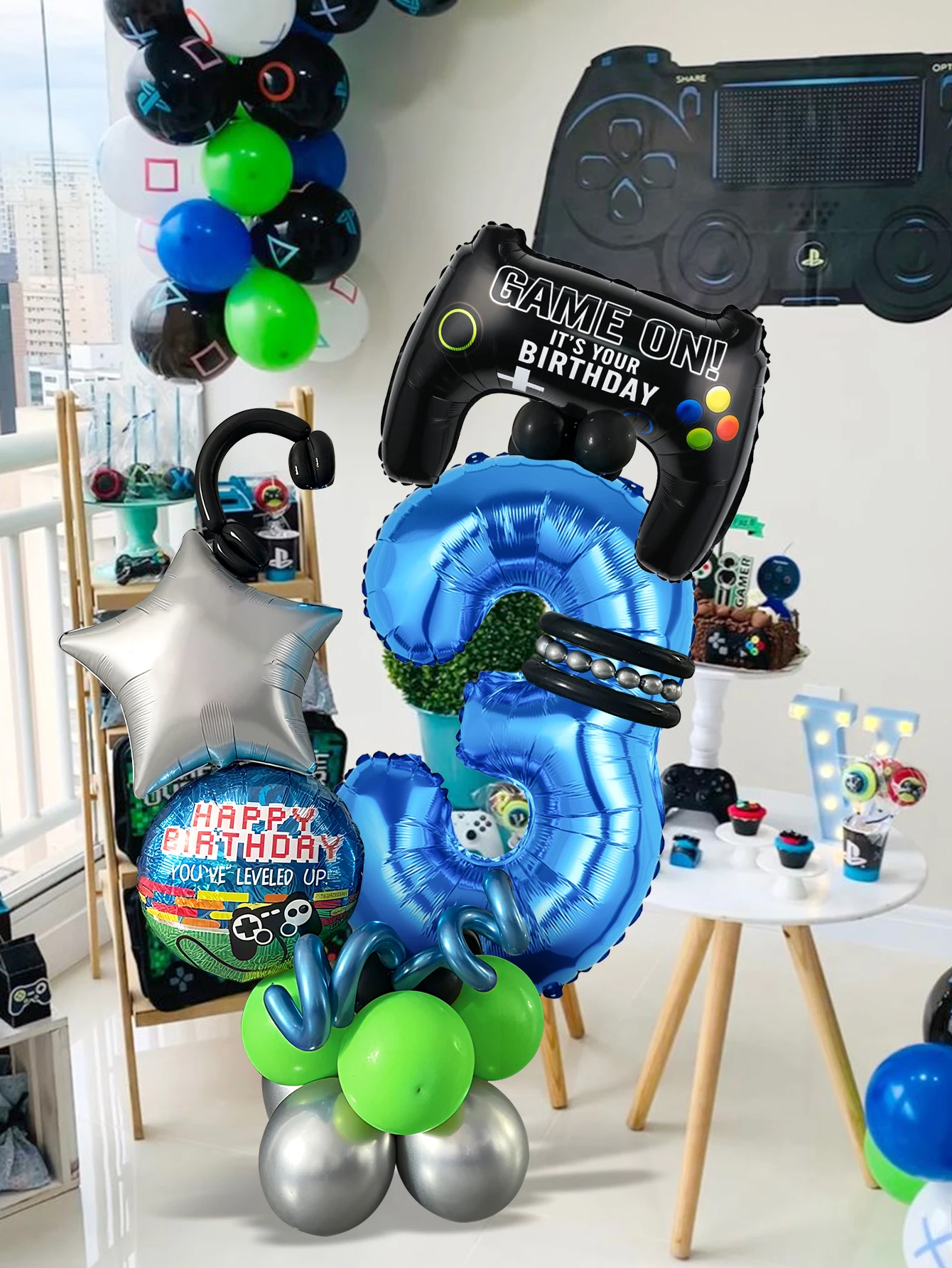 طقم بالونات أرقام بتصميم ألعاب - مراجعة Gaming Accessories For Room وسعره
